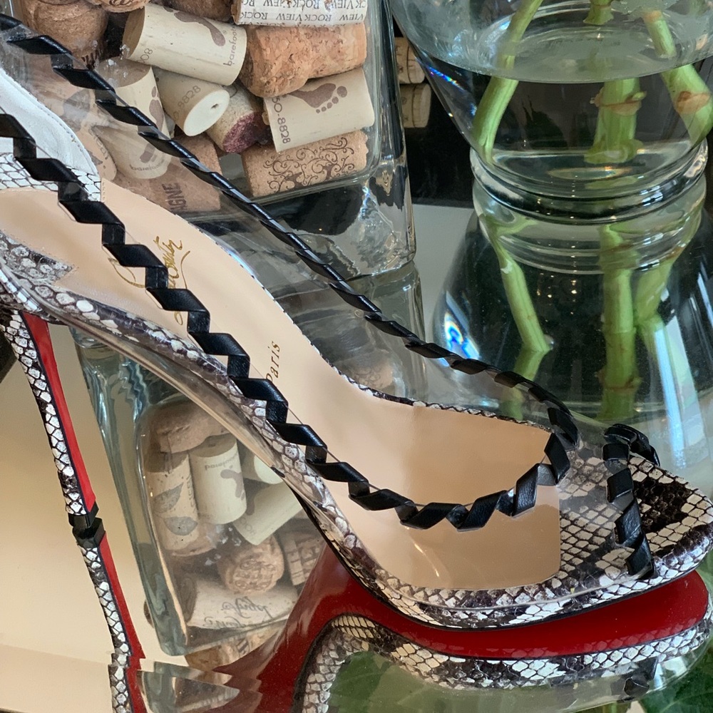 Christian Louboutin Hargaret Snakeskin Pumps